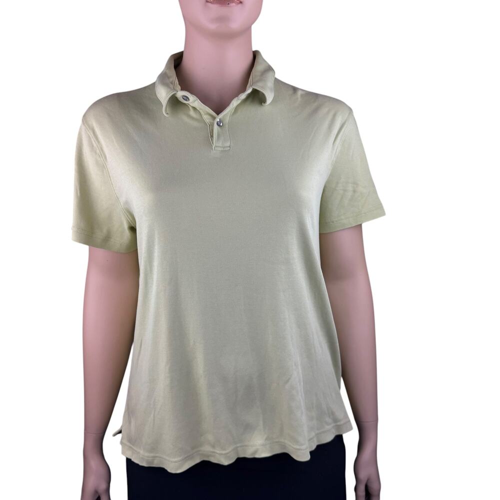 Apt. 9 Women Green Collared Short Sleeves Polo Shirt XL
